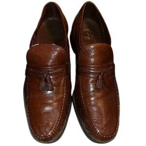 Florsheim Mens Brown Leather Tassel Loafers Size 10 D